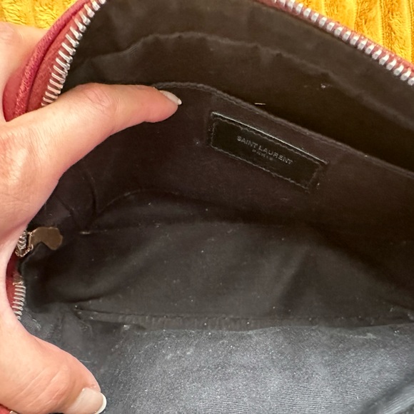 Authentic YSL Lambskin Monogram Small Lou Camera Bag Lipstick Red - Picture 6 of 11